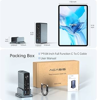 新品　ACASIS USB C ドッキングステーション 15-in-1 Amazon.co.jp: ACASIS USB C ドッキングステーション 15-in-1、最大3